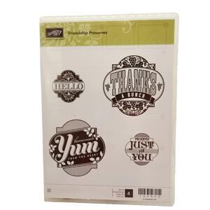 Stampin Up Friendship Preserves Cling Stamp Set Unmounted From The Kitchen Thank